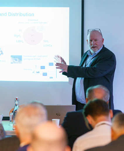 Man presenting a Skills and Training workshop for UKHyRES